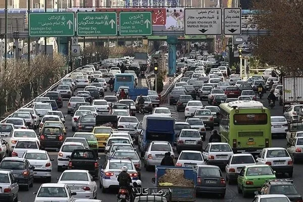 ترافیک صبحگاهی در شریان های اصلی تهران